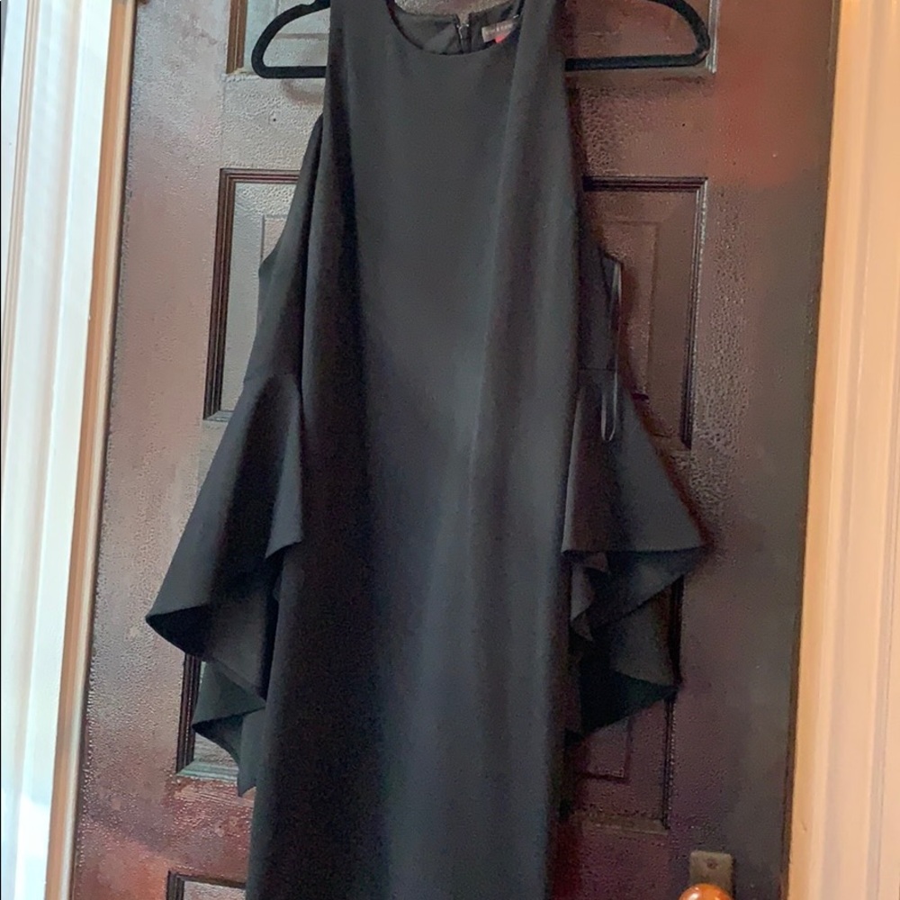Open shoulder Black Dress